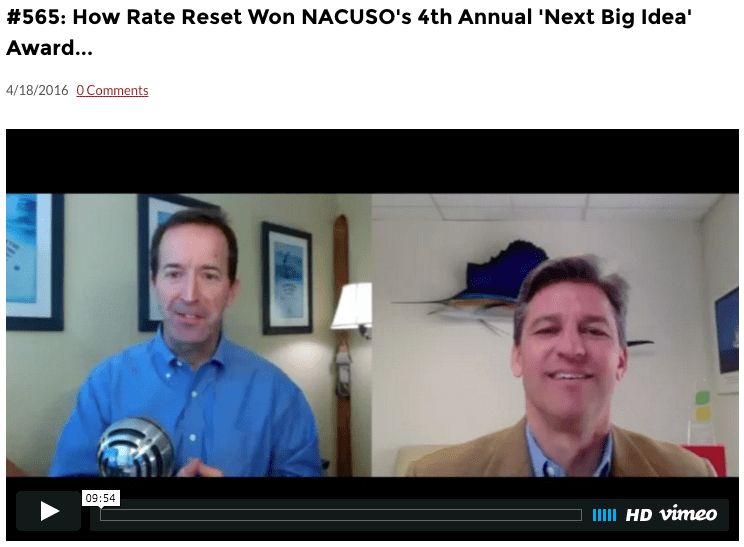 Rate Reset's Keith Kelly celebrates NACUSO win