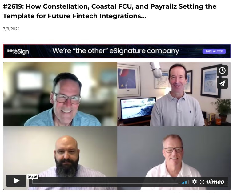 How Constellation, Coastal FCU, and Payrailz Setting the Template for Future Fintech Integrations...
